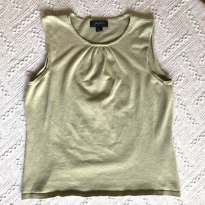 Josephine‎ Silk Cotton Tank Top Earthy Green Womens L Elevated Basics Minimalist